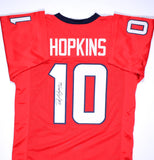 DeAndre Hopkins Autographed Red Pro Style Jersey- JSA W *Black