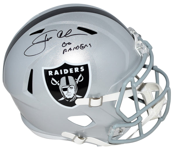 JON GRUDEN SIGNED LAS VEGAS OAKLAND RAIDERS FULL SIZE SPEED HELMET BECKETT