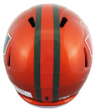 Miami Jimmy Johnson "Nat'l Champs" Signed Flash F/S Speed Rep Helmet W/ Case BAS