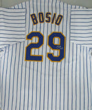 Brewers Pitcher CHRIS BOSIO Signed Custom Replica Milwaukee Retro Jersey 1986-92