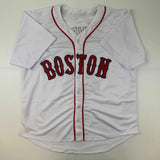 Autographed/Signed Rafael Devers Boston White Baseball Jersey JSA COA