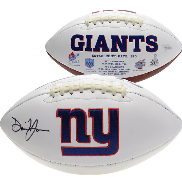 Daniel Jones signed NY Giants logo Football Rookie Auto Colts Fanatics COA