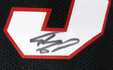 MIAMI HEAT SHAQUILLE O'NEAL AUTOGRAPHED BLACK JERSEY ON 3 BECKETT BAS 191015