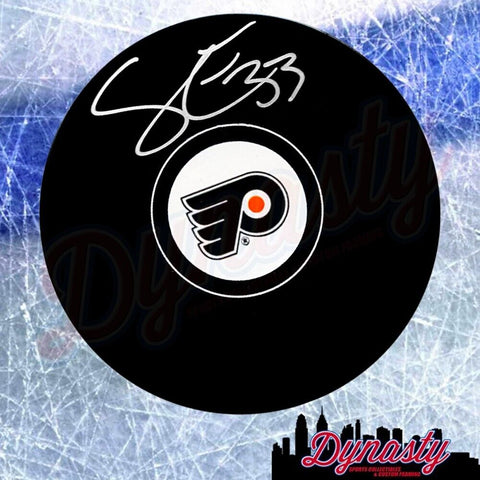 Samuel Ersson Philadelphia Flyers Autographed Signed Hockey Puck JSA PSA Pass