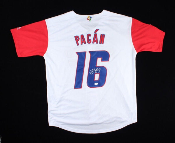 Angel Pagan Signed Puerto Rico WBC Jersey (JSA COA) Chicago Cubs, Mets, Giants