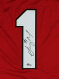 Sony Michel Signed Framed Georgia Red Jersey