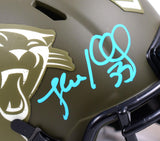 Luke Kuechly Signed Panthers Salute to Service Speed Mini Helmet- Beckett W Holo