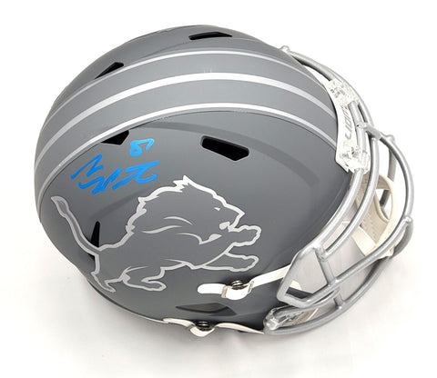 Sam LaPorta Autographed Detroit Lions Slate Replica Helmet Beckett Witnessed