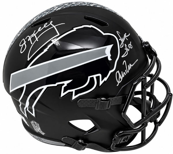 Jim Kelly Thomas Reed Signed Bills FS Salute To Service Replica Helmet JSA QR
