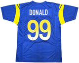 LOS ANGELES RAMS AARON DONALD AUTOGRAPHED BLUE JERSEY BECKETT BAS WITNESS 224834