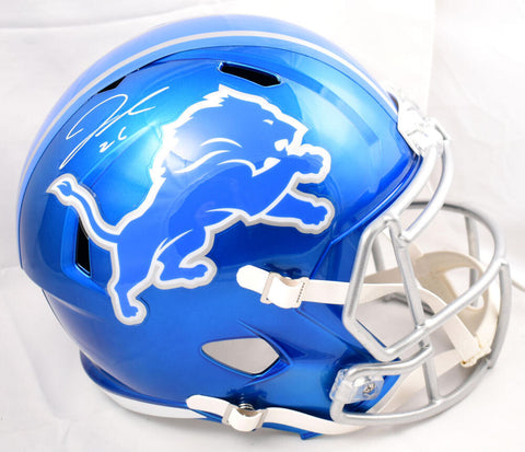 Jahmyr Gibbs Autographed Detroit Lions F/S Flash Speed Helmet- Fanatics *White