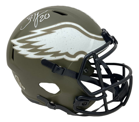 Brian Dawkins Signed Eagles Full Size Salute To Service Speed Replica Helmet BAS