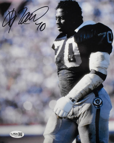 Henry Lawrence Oakland Raiders Signed/Inscribed 8x10 Photo JSA 205240