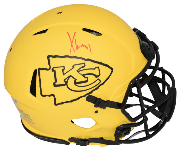 XAVIER WORTHY SIGNED KANSAS CITY CHIEFS RAVE AUTHENTIC SPEED HELMET FANATICS