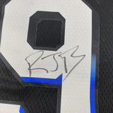 Framed Autographed/Signed R.J. Barrett 33x42 Knicks Black Jersey Fanatics COA