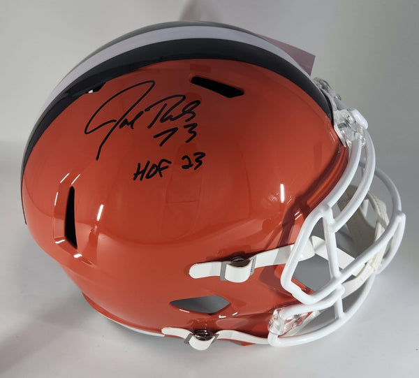 Browns JOE THOMAS Signed 2024 Full Size Replica Helmet AUTO w/ "HOF '23" - JSA