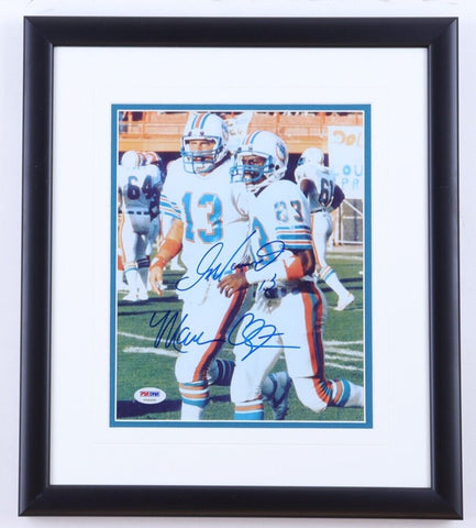 Dan Marino & Mark Clayton Signed Miami Dolphins Custom Framed Photo (PSA COA)