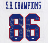 Super Bowl Champions 1986 Signed New York Custom White Jersey with 18 Signatures