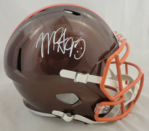MYLES GARRETT SIGNED CLEVELAND BROWNS F/S FLASH SPEED REP HELMET BECKETT QR