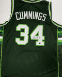TERRY CUMMINGS Signed Custom Replica Green / White Bucks Jersey AUTO - BAS