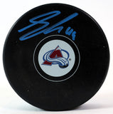 Samuel Girard Autographed Colorado Avalanche Logo Puck JSA COA