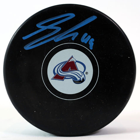 Samuel Girard Autographed Colorado Avalanche Logo Puck JSA COA