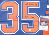 Andy Moog Signed Edmonton Oilers Blue Jersey (JSA COA) 4xStanley Cup Champion
