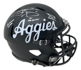 Johnny Manziel Signed Texas A&M Full Size Replica Speed Helmet w/ 3 Insc BAS