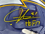 LADAINIAN TOMLINSON AUTOGRAPHED CHARGERS FULL SIZE AUTH HELMET BECKETT 220880