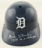 Mickey Stanley Signed Tigers Full-Size Batting Helmet Inscribed "1968 WS Champs"