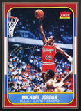 Michael Jordan Autographed Framed 1986 Fleer RC Blow Up Poster UDA BAM307260