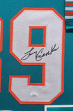 SUEDE FRAMED MIAMI DOLPHINS LARRY CSONKA AUTOGRAPHED SIGNED JERSEY JSA COA
