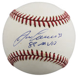 Athletics Jose Canseco "88 MVP" Signed Gene Budig OAL Baseball BAS #BU87531