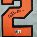 Autographed/Signed Gunnar Henderson Baltimore Grey Jersey Beckett BAS COA