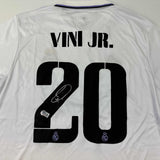 Signed Vini Vinicius Jr. Real Madrid 2022-23 White Jersey BAS COA