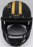 Alvin Kamara Autographed Eclipse Black Full Size Helmet Saints Beckett 1W403514