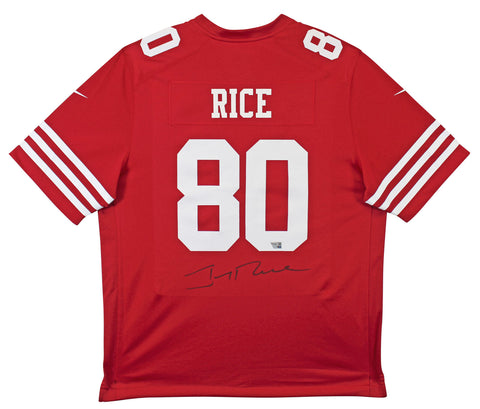 49ers Jerry Rice Authentic Signed Red Nike Game Jersey Autographed Fanatics