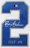 Lions Barry Sanders "HOF 04" Signed White M&N TB Framed Jersey BAS Witnessed