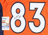 Marvin Mims Jr. Signed Denver Broncos Jersey Inscribed #83 (JSA COA) Ex-Ok. W.R.