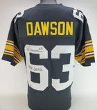 Dermontti Dawson Signed Pittsburgh Steelers Jersey Inscribed HOF 2012 (JSA COA)