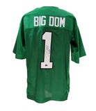 Big Dom DiSandro Signed/Inscribed Custom Football Jersey Eagles BAS 192789