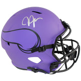 Justin Jefferson Autographed Minnesota Vikings F/S Rave Helmet Beckett WIT 52895
