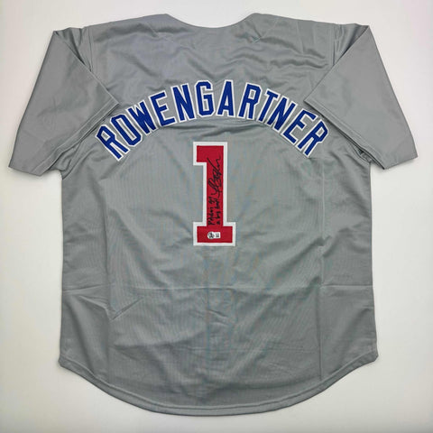Autographed/Signed Thomas Ian Nicholas Rookie Of The Year Grey Jersey COA