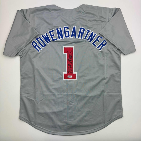 Autographed/Signed Thomas Ian Nicholas Rookie Of The Year Grey Jersey COA