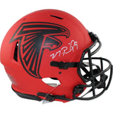 Michael Penix Autographed Atlanta Falcons Authentic Rave Helmet Beckett 54778