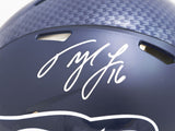 TYLER LOCKETT AUTOGRAPHED SEAHAWKS BLUE FULL SIZE AUTHENTIC HELMET MCS 222031