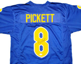 PITTSBURGH PANTHERS KENNY PICKETT AUTOGRAPHED BLUE JERSEY BECKETT BAS QR 202975