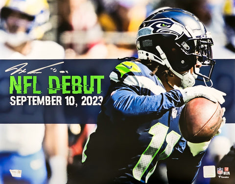 Jaxon Smith-Njigba Signed 16x20 Photo Seattle Seahawks NFL Debut Fanatics Holo