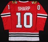 Patrick Sharp Signed Chicago Blackhawks Jersey (Beckett COA) 3xStanley Cup Champ