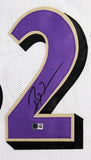 Ray Lewis Authentic Signed White Pro Style Framed Jersey Autographed BAS Witness